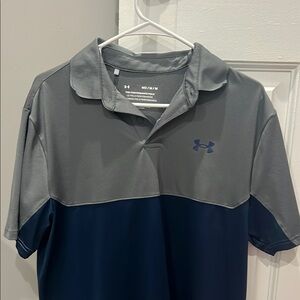 Under Armour Men's Two-Tone Polo Shirt - Gray and Navy